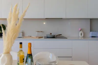 Una cocina o zona de cocina en WELCS APARTAMENTO 306 PDA con piscina y vistas
