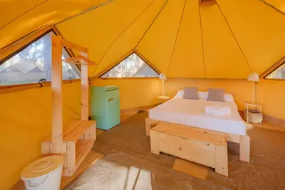 Cama o camas de una habitación en El Glamp Internacional Palamos