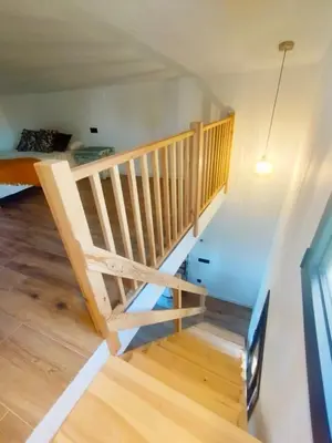 Cama o camas de una habitación en Alojamiento Rural Montseny
