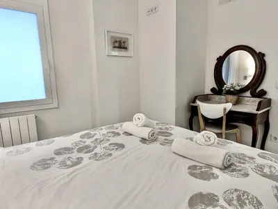 Cama o camas de una habitación en EVH118 Apartamento en primera linea