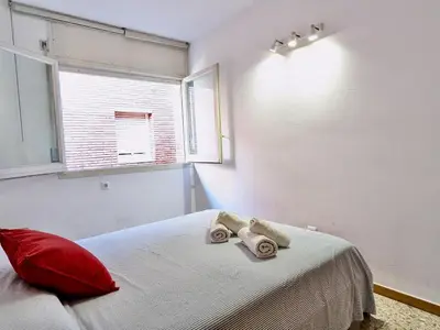 Cama o camas de una habitación en EVH129 Piso con piscina comunitaria