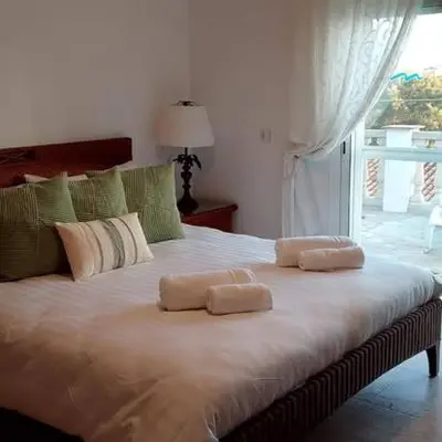 Cama o camas de una habitación en Villa Lloret Blau