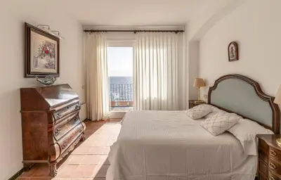 Cama o camas de una habitación en Apartamento La Vela con Vistas al Mar - WeHost Costa Brava