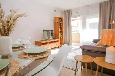 Una televisión o centro de entretenimiento en Valeria Cozy new apartment 2025