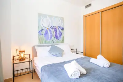 Cama o camas de una habitación en Turo 6 Family flat with Pool and Playground