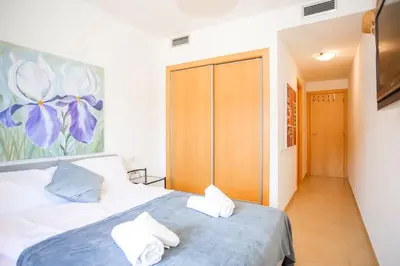 Cama o camas de una habitación en Turo 6 Family flat with Pool and Playground