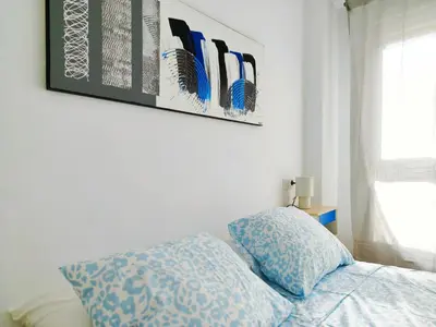 Cama o camas de una habitación en Apartamento 5 min de la playa Palamós Costa Brava