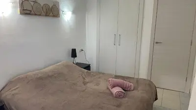 Cama o camas de una habitación en Comfortable apartamento Costa Zeus