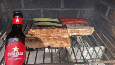 Barbacoa disponible para clientes en la villa