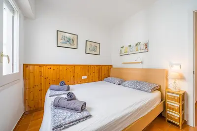Cama o camas de una habitación en MM-Precioso piso con terraza y vistas al Mar A/C