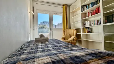 Cama o camas de una habitación en EVH126 Apartamento con gran terraza en el centro