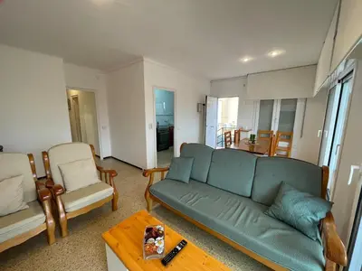 Zona de estar de Quiet apartment in S'Agaró