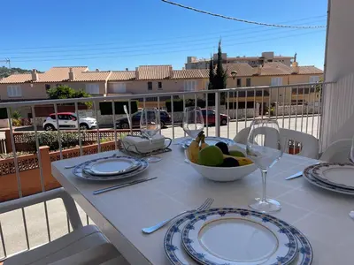 Un balcón o terraza de Quiet apartment in S'Agaró