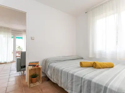 Cama o camas de una habitación en Apartamento Romántico en Tamariu, Terraza Privada, Playa a 150m, Wi-Fi Incluido - HISP-233-581
