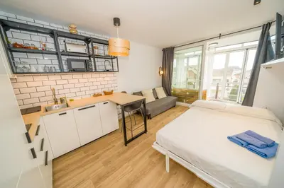 Una cocina o zona de cocina en Pau Picasso 2 – Estudio con Terraza en Tossa