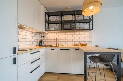 Una cocina o zona de cocina en Pau Picasso 2 – Estudio con Terraza en Tossa