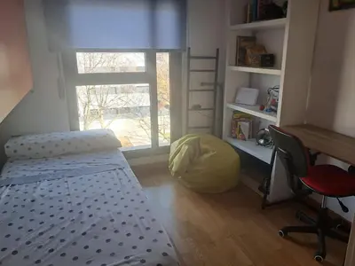 Cama o camas de una habitación en Espacioso dúplex de 3 habitaciones con piscina y parking