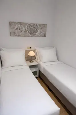 Cama o camas de una habitación en Carrer de Unio