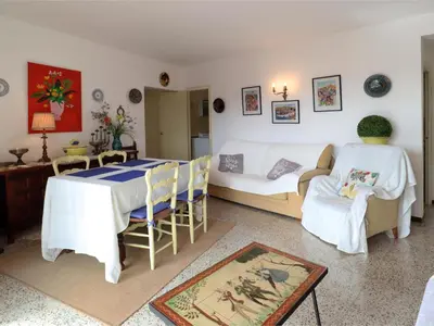 Zona de estar de Apartamento junto al mar en S'Agaró, 4 personas, terraza - ES-298-2