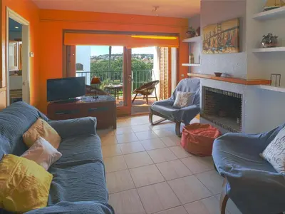Zona de estar de Apartamento en S'Agaró para 5 personas con terraza - ES-298-5
