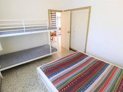 Cama o camas de una habitación en Apartamento para 6 a 300m de la playa Sant Pol S'Agaró - ES-298-22