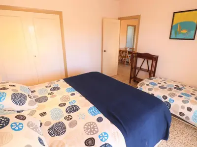 Cama o camas de una habitación en Apartamento para 6 a 300m de la playa Sant Pol S'Agaró - ES-298-22