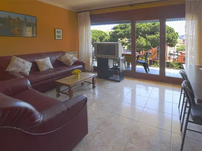 Zona de estar de Amplio apartamento 8 pax con parking, cerca de la playa en S'Agaró - ES-298-27