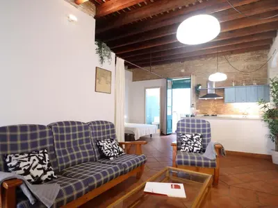 Zona de estar de Loft renovado en el centro de Sant Feliu, 2 habitaciones, cerca de la playa - ES-298-42