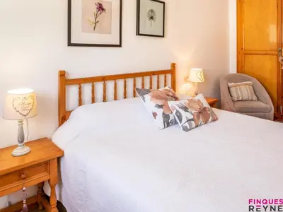 Cama o camas de una habitación en Apartamento 2 habitaciones con terraza y tenis, cerca de la playa - ES-298-36