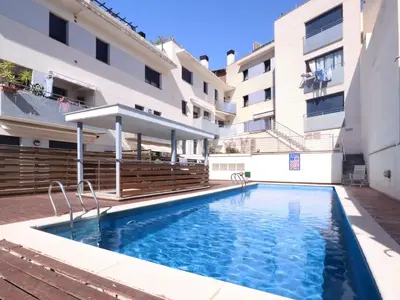 Piscina en o cerca de Apartamento en planta baja en Sant Feliu de Guíxols, para 4 pers, con terraza y piscina - ES-298-29