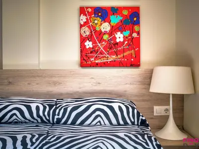 Cama o camas de una habitación en Apartamento céntrico en S'agaró con parking a 7 min de la playa - ES-298-43