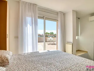 Cama o camas de una habitación en Dúplex en el centro de S'agaró con terraza y parking - ES-298-55