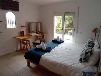 Cama o camas de una habitación en Villa Exclusiva con Piscina Privada en Platja d'Aro - ES-209-100
