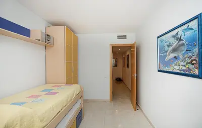 Cama o camas de una habitación en Beautiful Apartment In Pineda De Mar