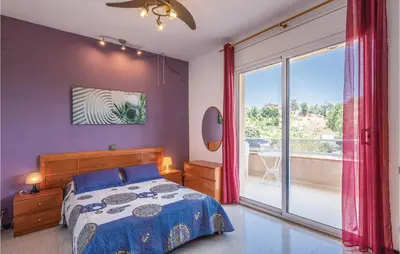 Cama o camas de una habitación en Amazing Home In Tordera