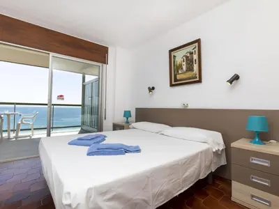 Cama o camas de una habitación en Apartment Verd by Interhome