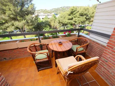 Un balcón o terraza de Apartment Rambla de Tossa by Interhome