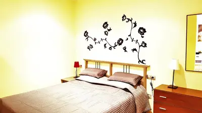 Cama o camas de una habitación en Lloret Beach Apartments