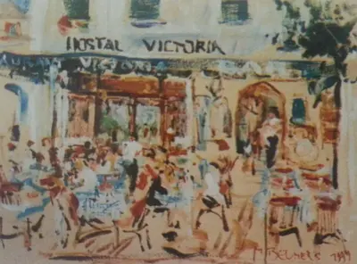 Un restaurante o sitio para comer en Hotel Victoria