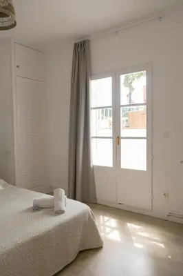 Cama o camas de una habitación en Villa Sa Caleta