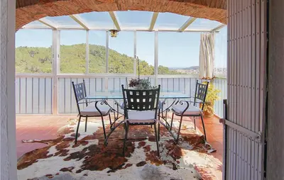 Un balcón o terraza de Beautiful Apartment In Palamós