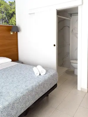 Cama o camas de una habitación en Hotel Maremagnum