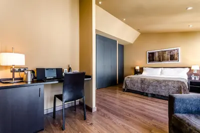 Cama o camas de una habitación en Hotel Nord 1901