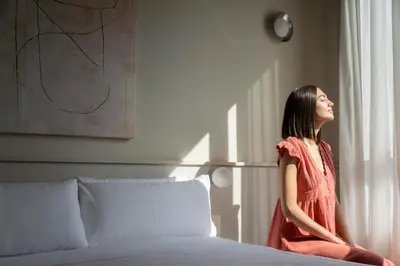 Cama o camas de una habitación en BYPILLOW The Bloom