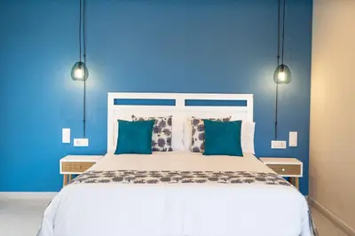 Cama o camas de una habitación en Hotel Aubí