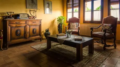 Zona de estar de Hotel Mas Rabiol -Emporda-Only Adults-Eco Hotel