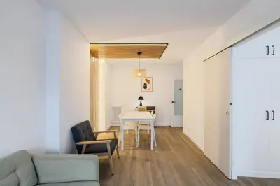 Zona de estar de Apartamento con dos grandes terrazas en Girona