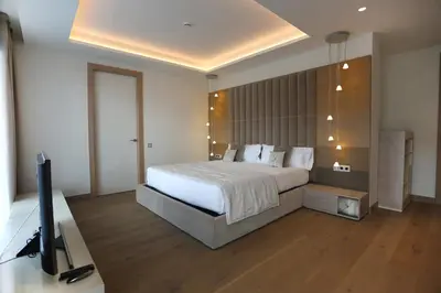 Cama o camas de una habitación en Cosmo Apartments Platja d'Aro