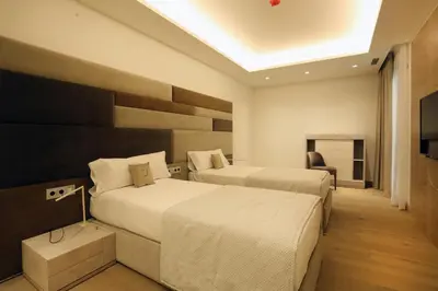 Cama o camas de una habitación en Cosmo Apartments Platja d'Aro
