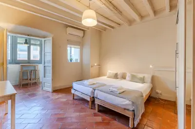 Cama o camas de una habitación en Flateli Ballesteries